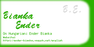 bianka ender business card